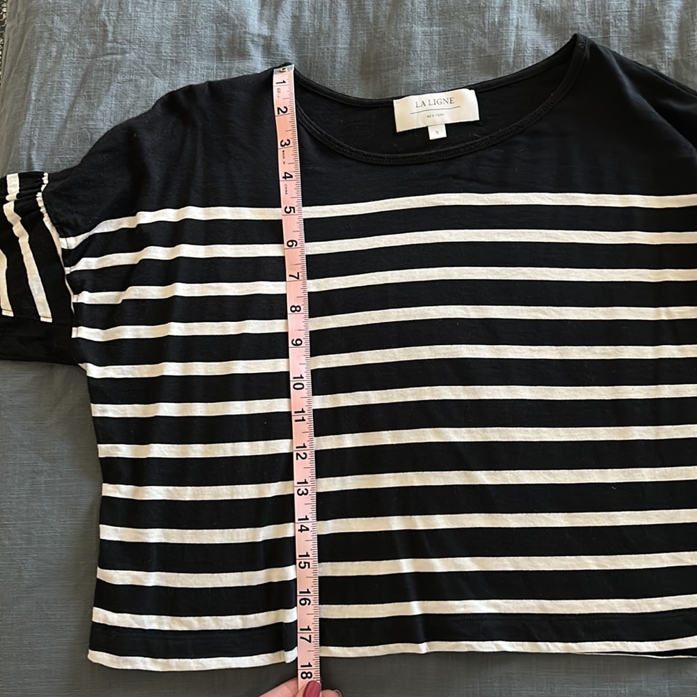 La Ligne Teddy Puff Cropped Long Sleeve, size S - Picture 2 of 5